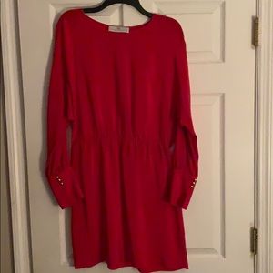 Amanda Uprichard Red Long Sleeve Dress